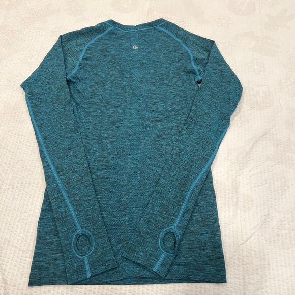 Lululemon teal swiftly tech long sleeve 4 women - Picture 5 of 6